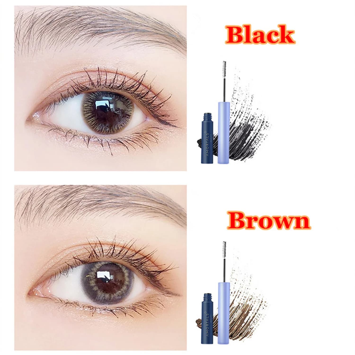 AMORTALS Single Head Double Effect Mascara - brown