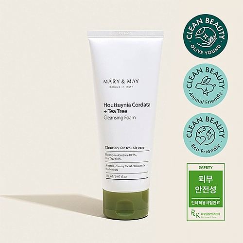 MARY&MAY Houttuynia Cordata + Tea Tree Cleansing Foam 150ml
